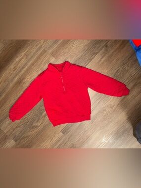 Little Sleepies Red Quilted Half-Zip Sweatshirt